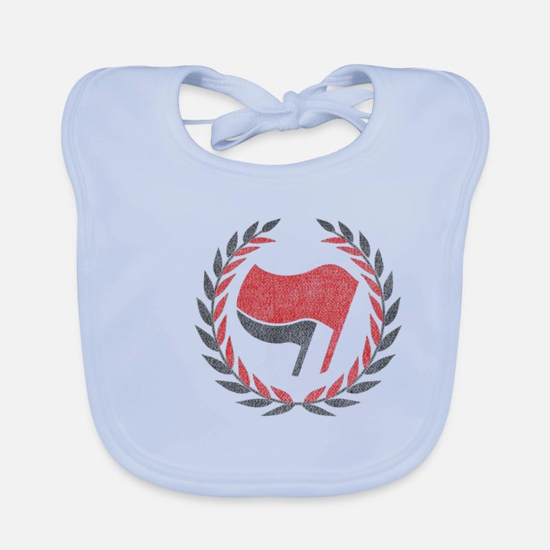 ANTIFA DRAPEAU ROUGE Bavoir bio Bébé