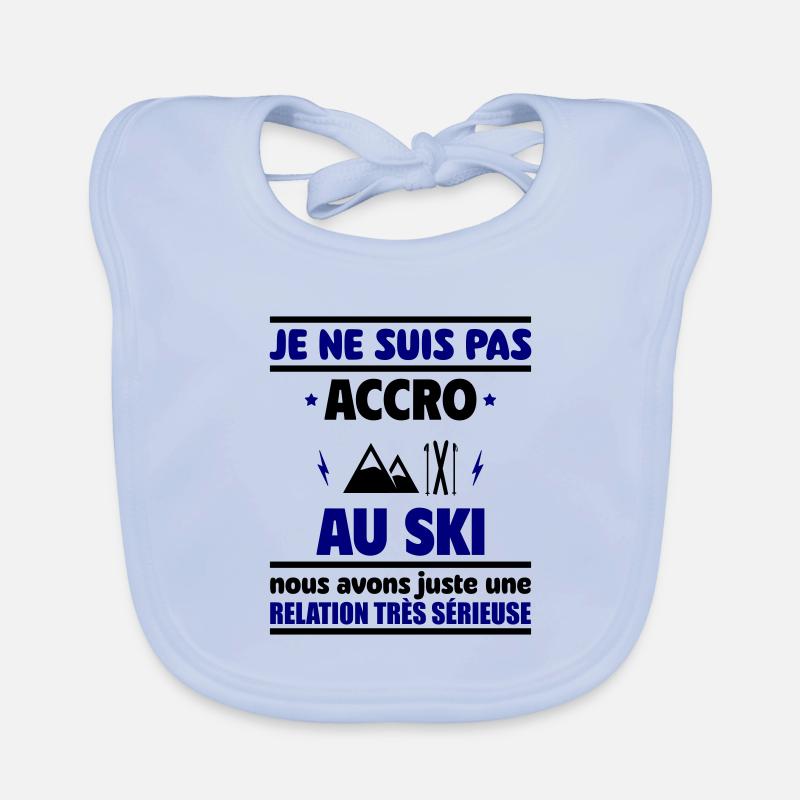 Je ne suis pas accro au ski Bavoir bio Bébé