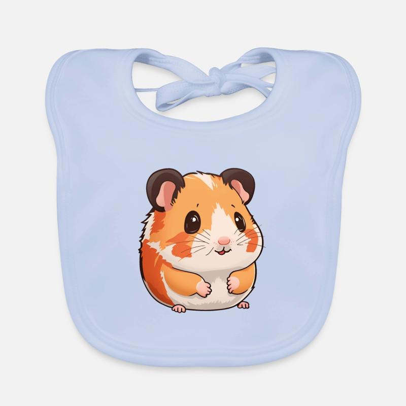 Totally cute hamster Organic Baby Bibs