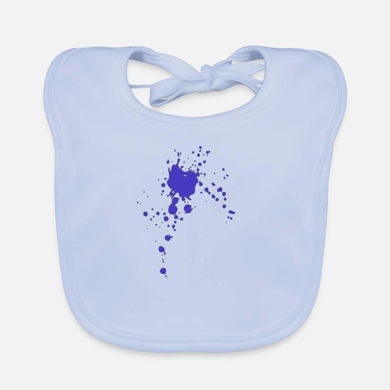 Farbklecks Farbspritzer Geschenkidee Baby Bio-Lätzchen