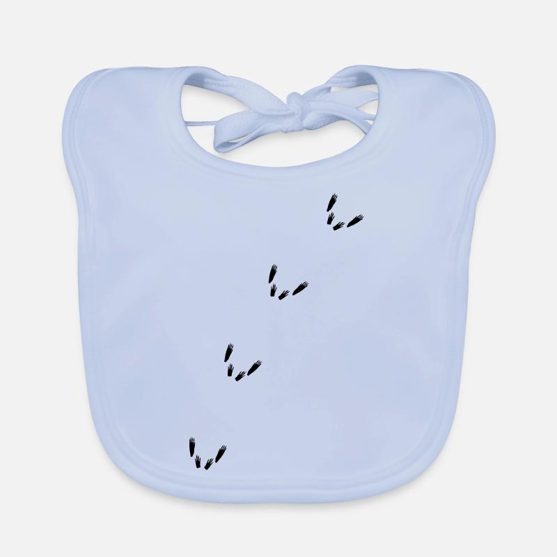 Squirrel squirrel rodent trail tracks tree Organic Baby Bibs