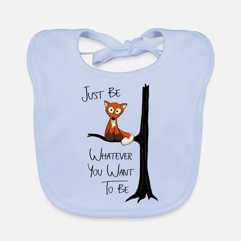 kleiner Fuchs wie Eule sei du selbst cool Geschenk Baby Bio-Lätzchen
