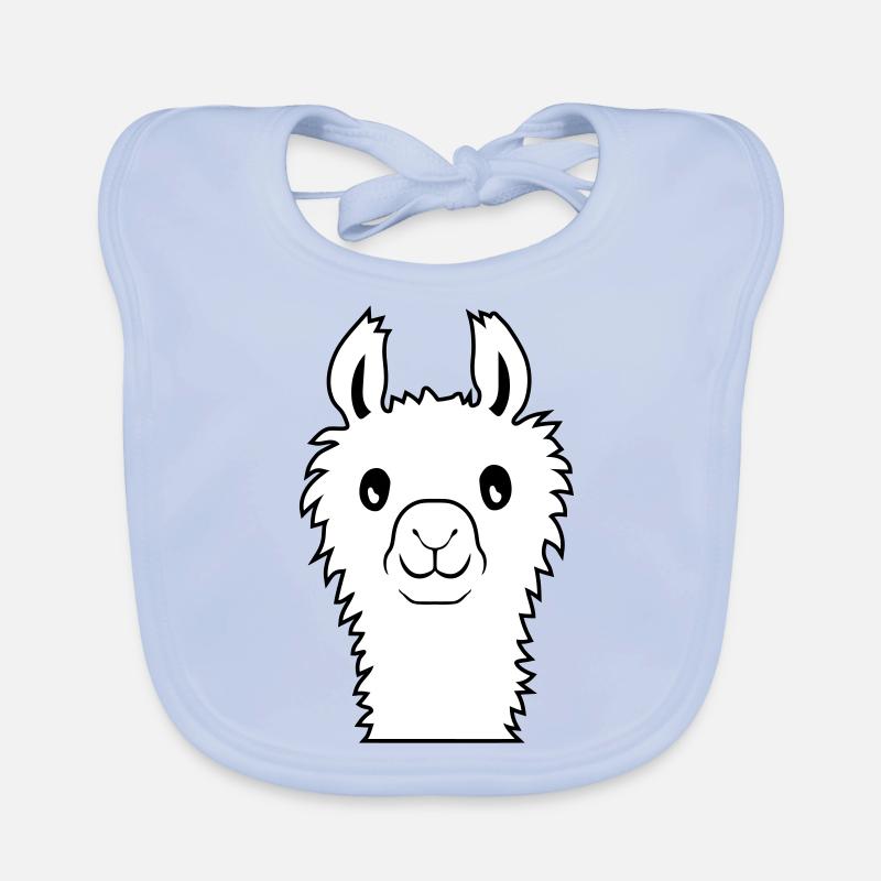 Visage d'alpaga mignon Bavoir bio Bébé
