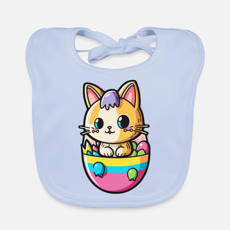 Chat de Pâques Bavoir bio Bébé