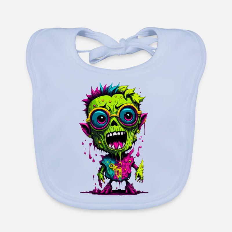 Zombie cool coloré Bavoir bio Bébé