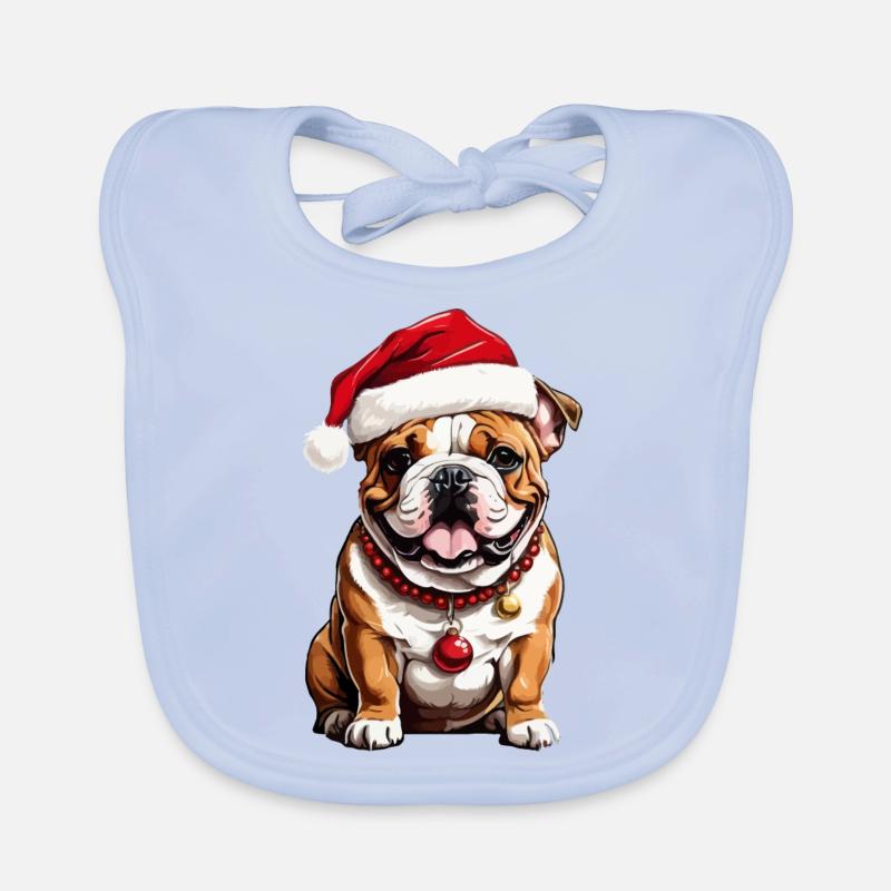 Adorable chien de Noël Bavoir bio Bébé
