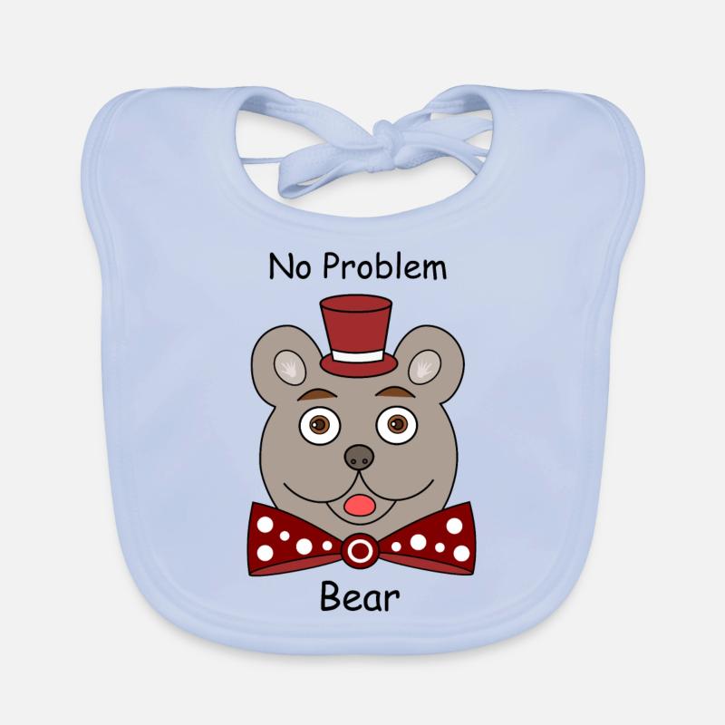 No Problem Bear Organic Baby Bibs