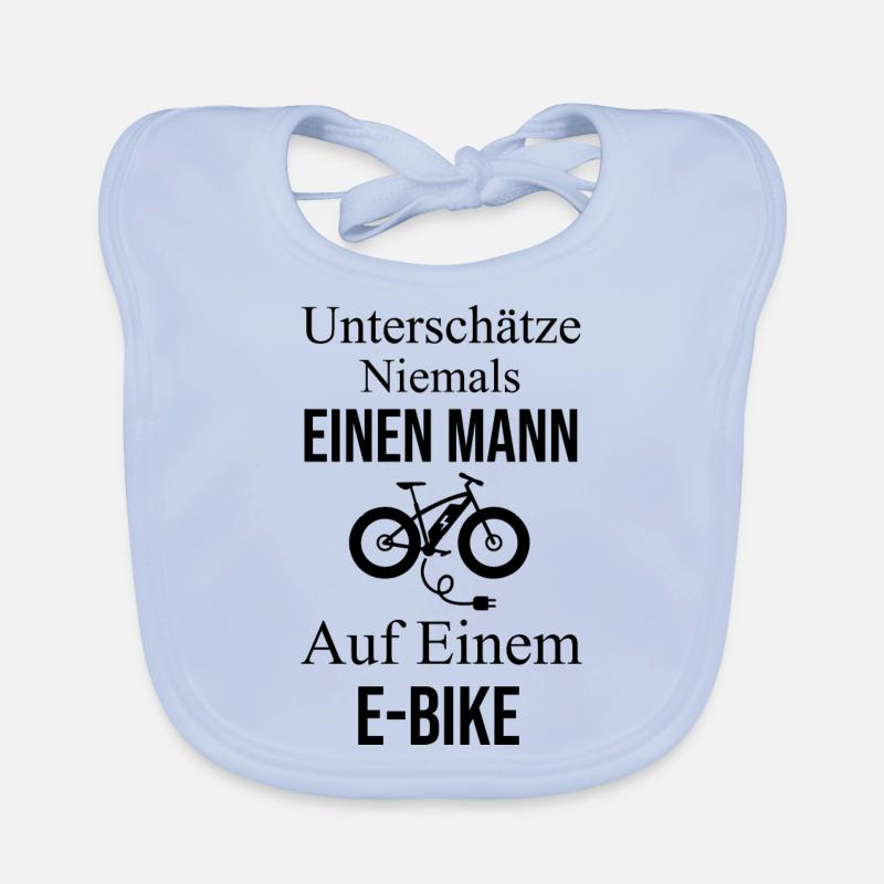 Old Man Senior E-Bike Lover Saying Gift Organic Baby Bibs
