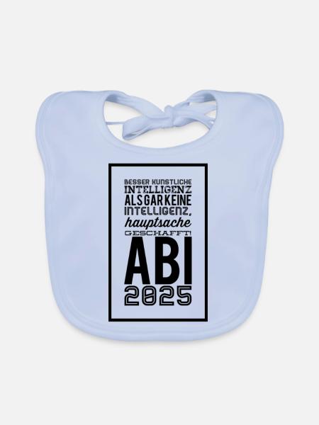 Abschluss - Baby Bio-Lätzchen - sky Blue - Vorne