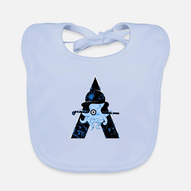 A Clockwork Octopus - Bavoir bio Bébé - bleu ciel