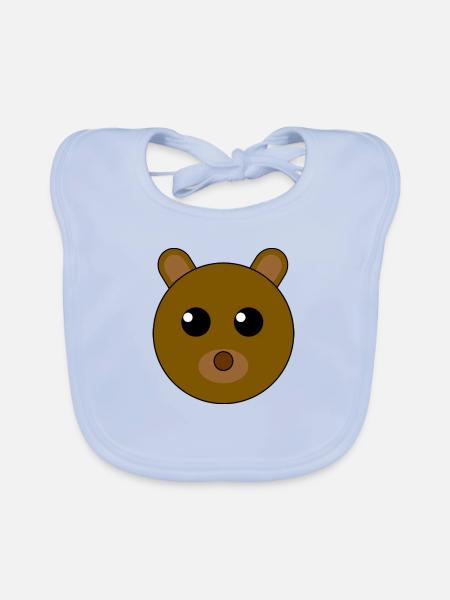 Bär - Baby Bio-Lätzchen - sky Blue