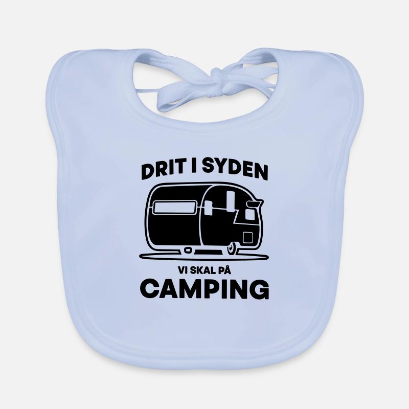 Merde dans le sud on va camper Bavoir bio Bébé