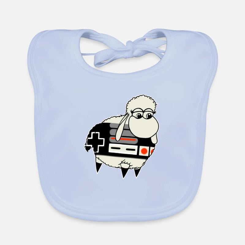 Wolly Sheepling Retro Controller Baby Bio-Lätzchen