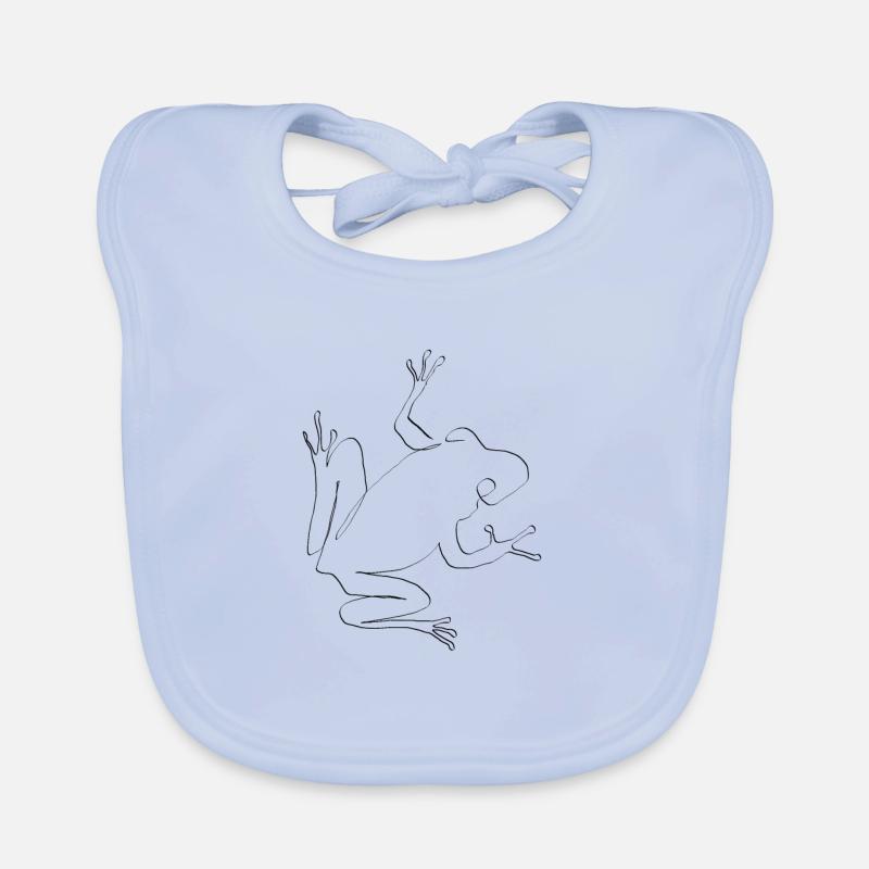 Lineart Frog Organic Baby Bibs