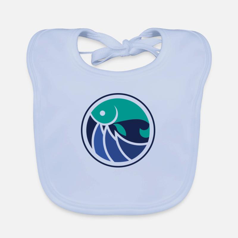 pêche pêche pêche motif logo Bavoir bio Bébé
