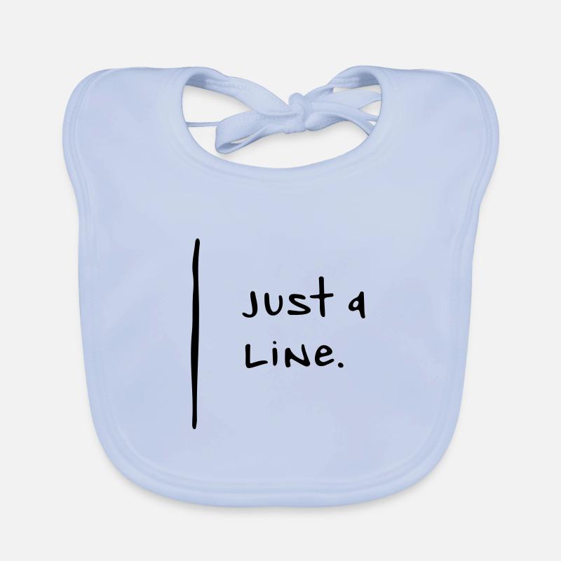 Juste une ligne - Bavoir bio Bébé - bleu ciel