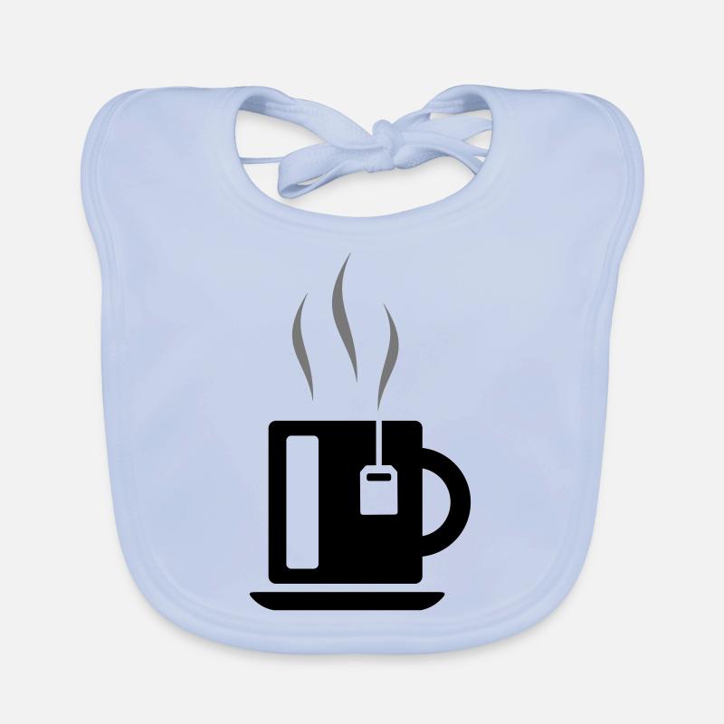 Tasse Tee mit Teebeutel Baby Bio-Lätzchen