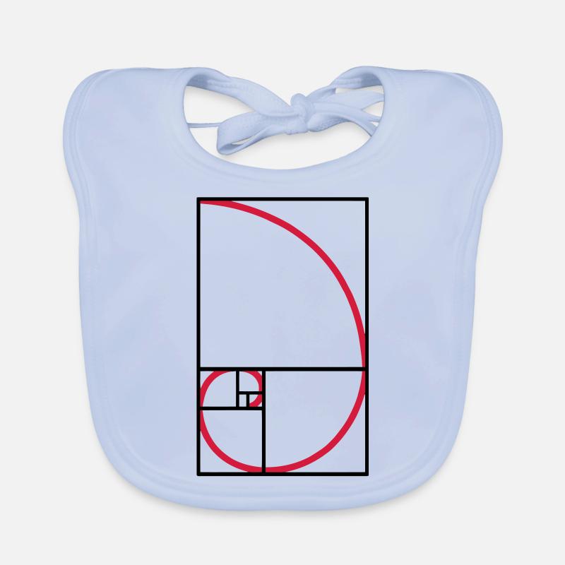 Fibonacci courbe de type ratio or Bavoir bio Bébé