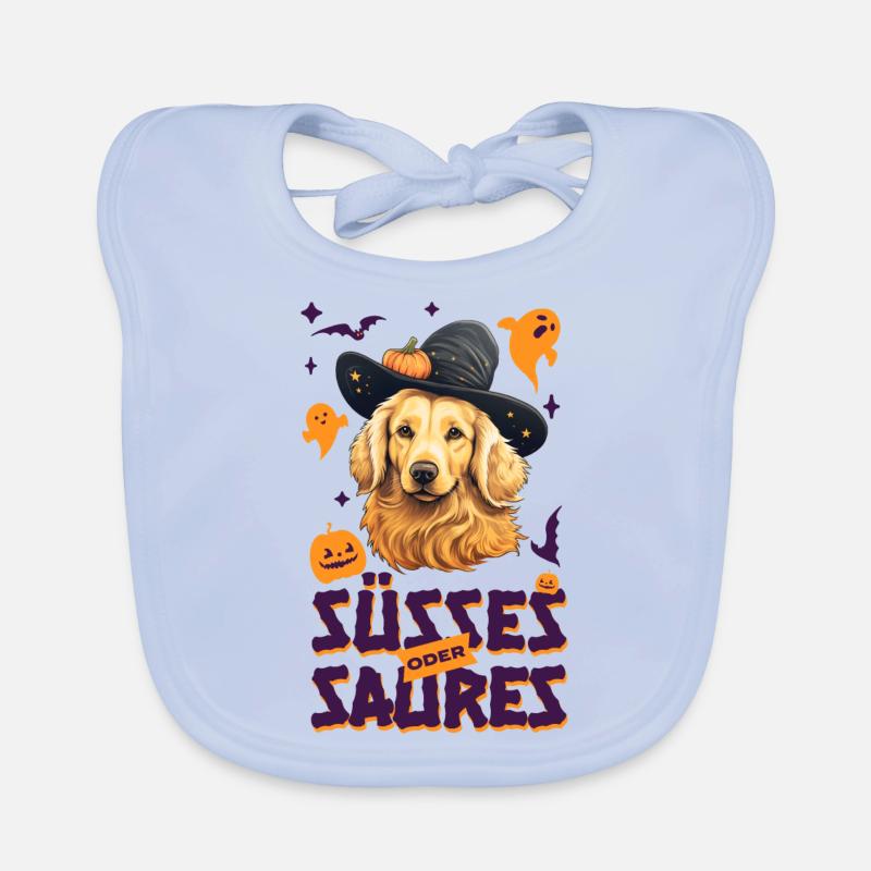 Halloween Golden Retriever Süsses oder Saures Baby Bio-Lätzchen