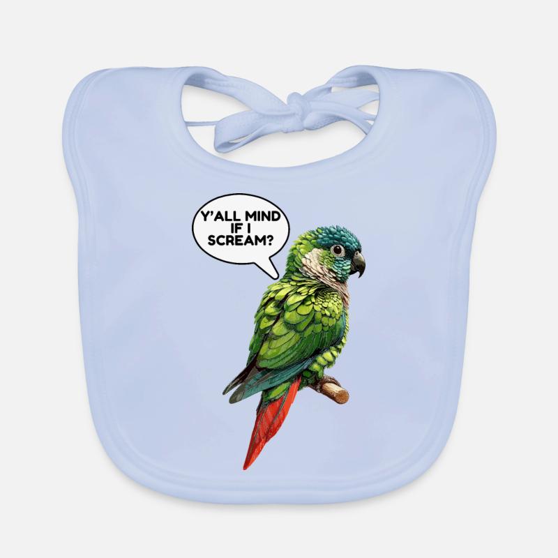 Green Cheeked Conure Meme Organic Baby Bibs