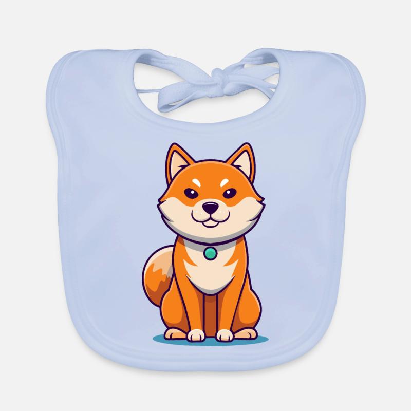 Sly Shiba Inu - Mischief Plotter Organic Baby Bibs
