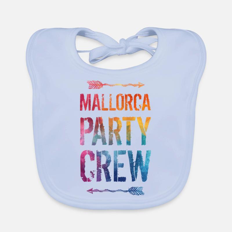 Mallorca Party Crew Spruch Baby Bio-Lätzchen