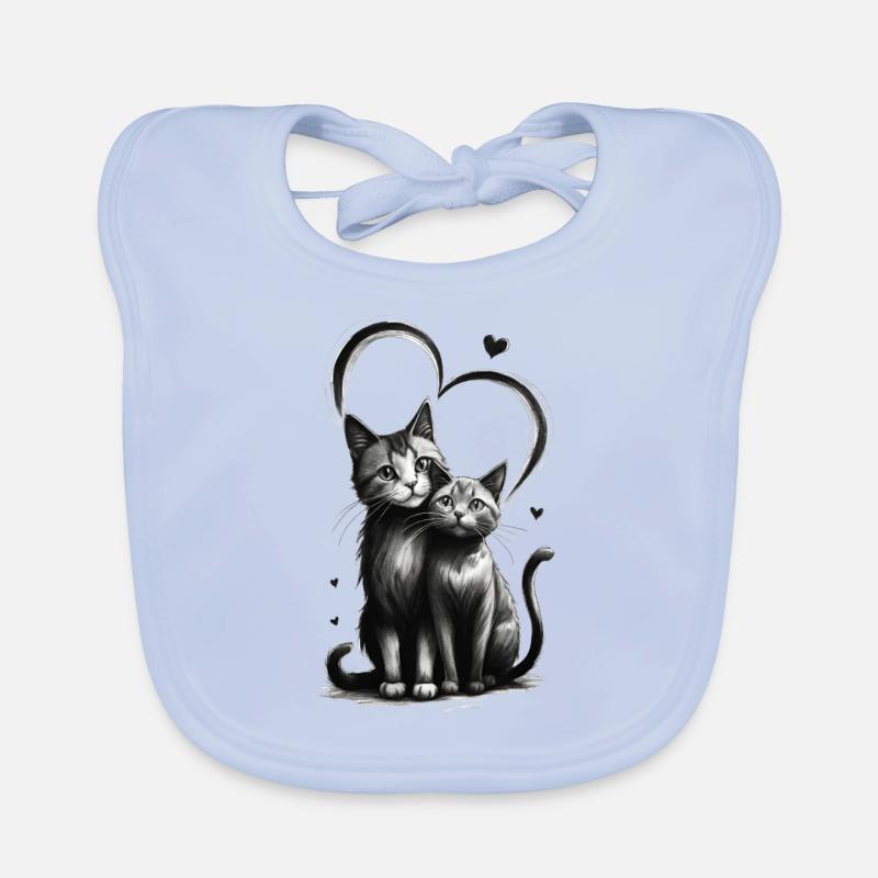 Cat Love Organic Baby Bibs