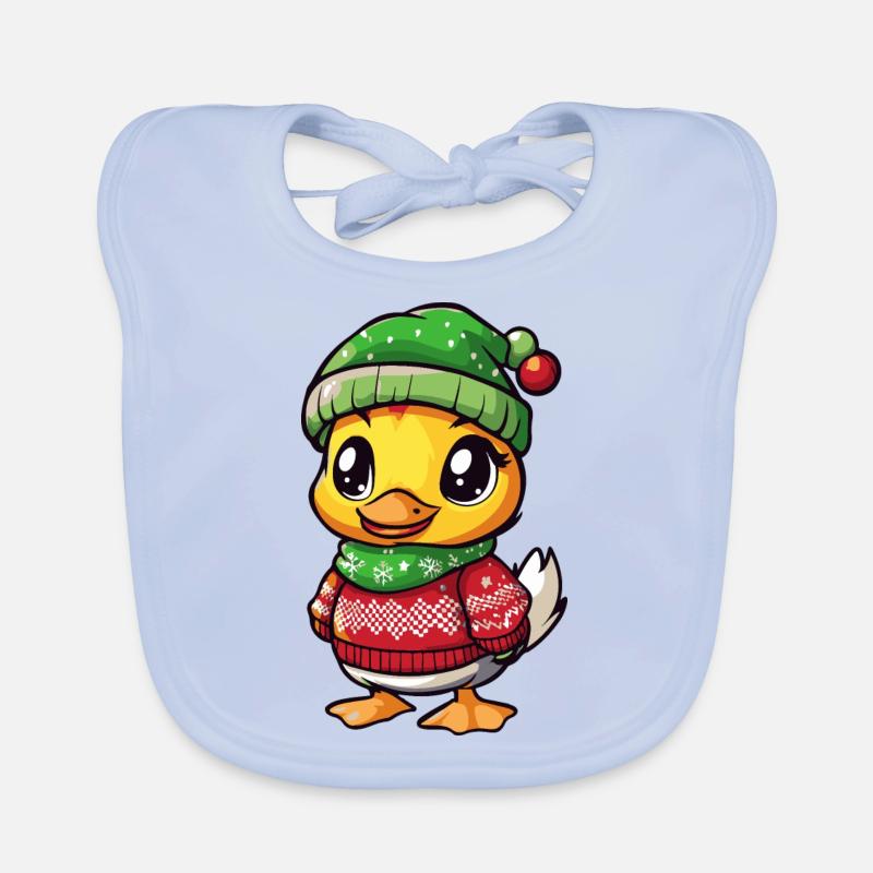 Bande dessinée de Noël de canard Bavoir bio Bébé