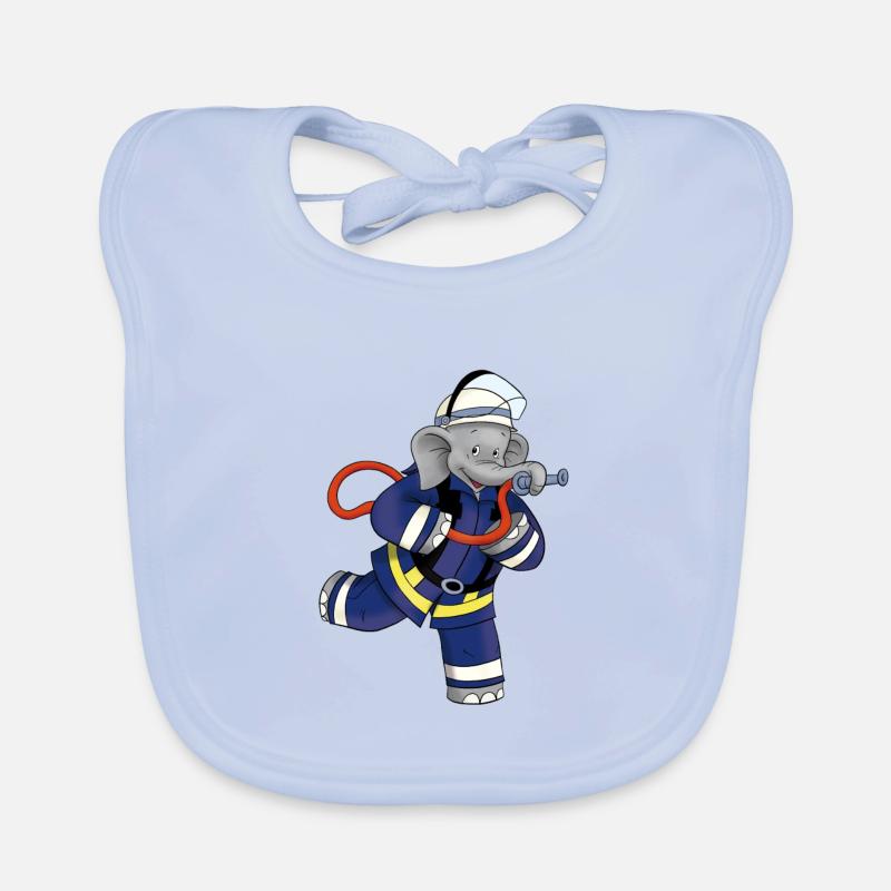 Benjamin Blümchen als Feuerwehrmann Baby Bio-Lätzchen