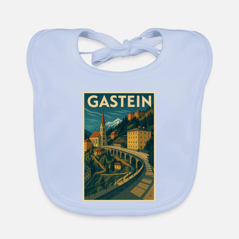 Bad Gastein - Baby Bio-Lätzchen - sky Blue