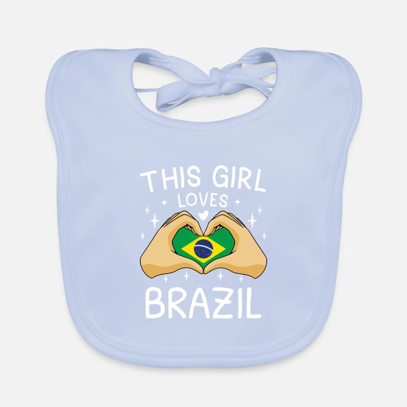 Drapeau Brésil Drapeau brésilien Amérique du Sud Bavoir bio Bébé