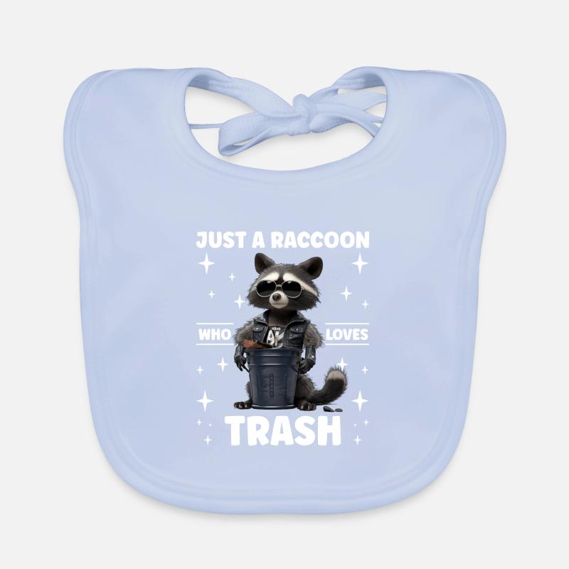 Mignon raton laveur Juste un raton laveur qui aime les déchets Bavoir bio Bébé