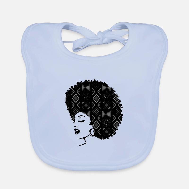 Donna afro Bavaglino ecologico per neonato