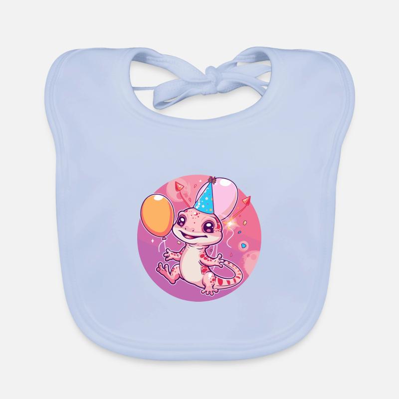 Echse Geburtstag Comic Baby Bio-Lätzchen