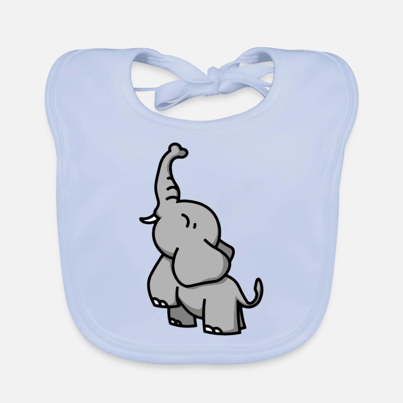 Elefant - Elephant - éléphant Organic Baby Bibs