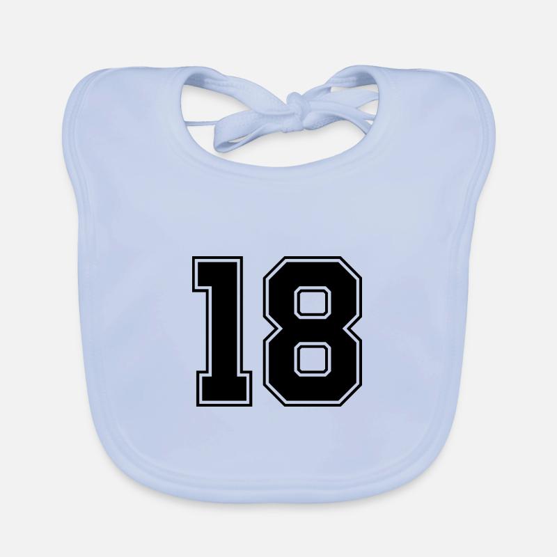 18 Zahl Trikot Baby Bio-Lätzchen
