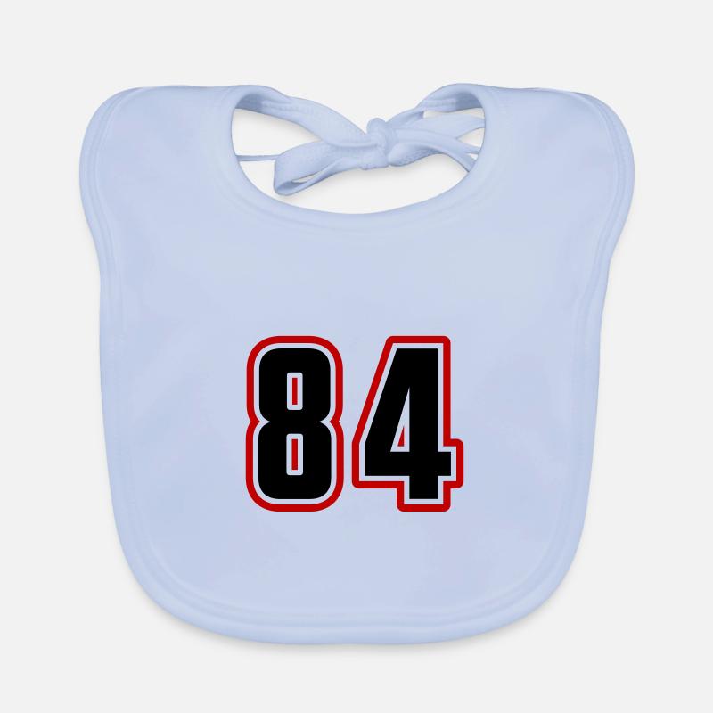 84 number symbol Organic Baby Bibs
