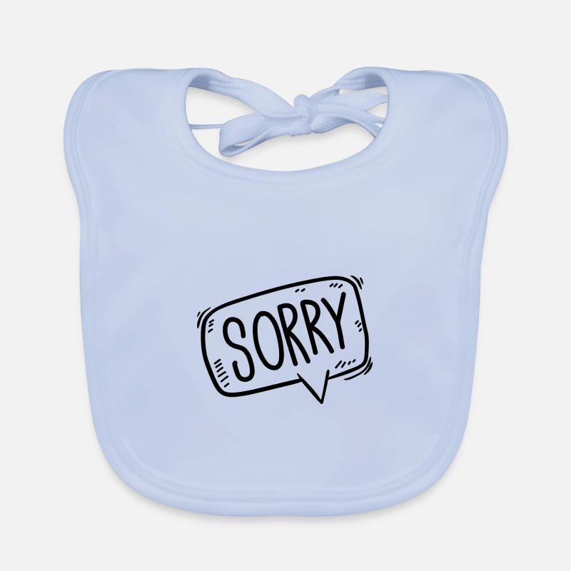 Bulle de dialogue désolé comique Bavoir bio Bébé