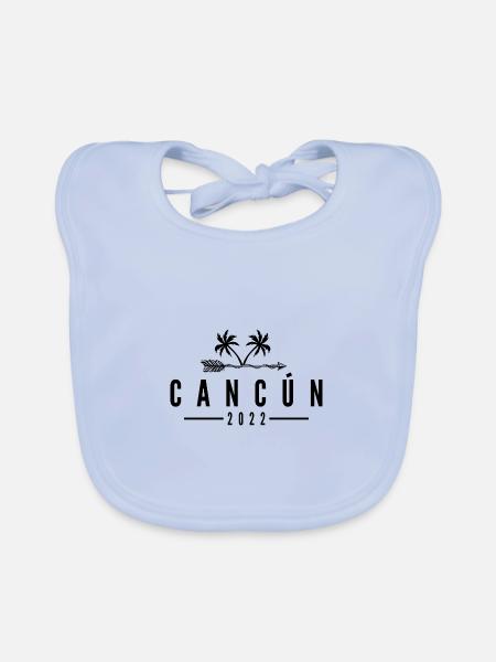 Cancun 2022 - Baby Bio-Lätzchen - sky Blue