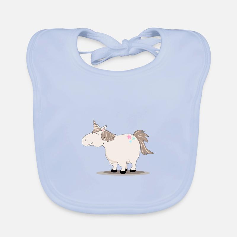 Thick cute unicorn Organic Baby Bibs