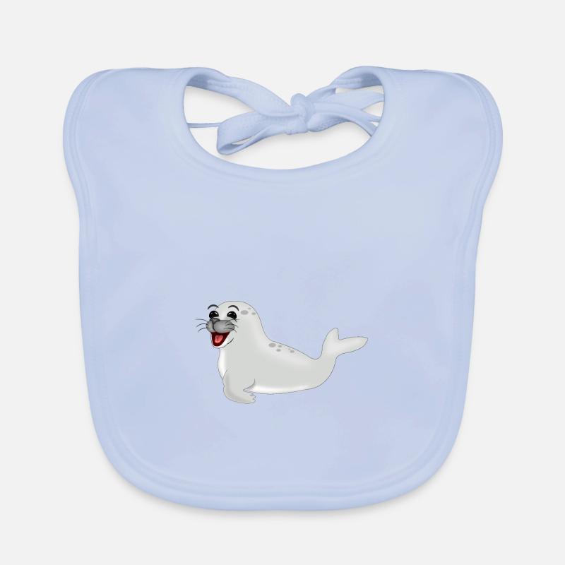 Lachende Robbe Baby Bio-Lätzchen