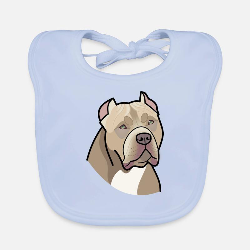 American Bully - tête (couleurs) Bavoir bio Bébé