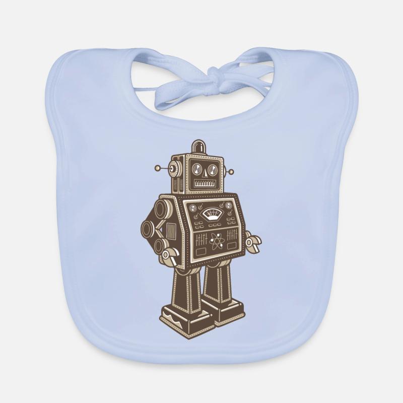 RETRO ROBOTER Baby Bio-Lätzchen