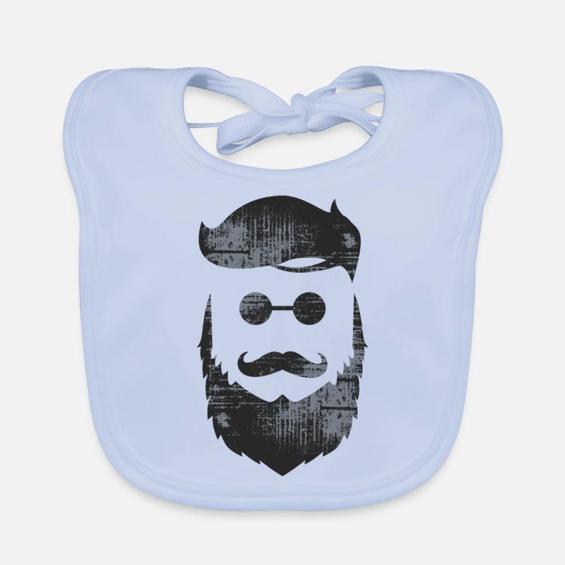 Like A Sir - Bavoir bio Bébé - bleu ciel