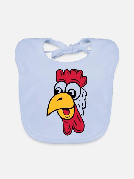 hahn - Organic Baby Bibs - sky blue - Front