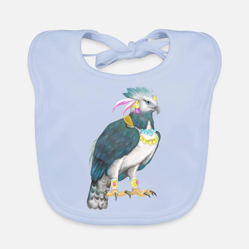 Harpyie Greifvogel Vogel - Baby Bio-Lätzchen - sky Blue