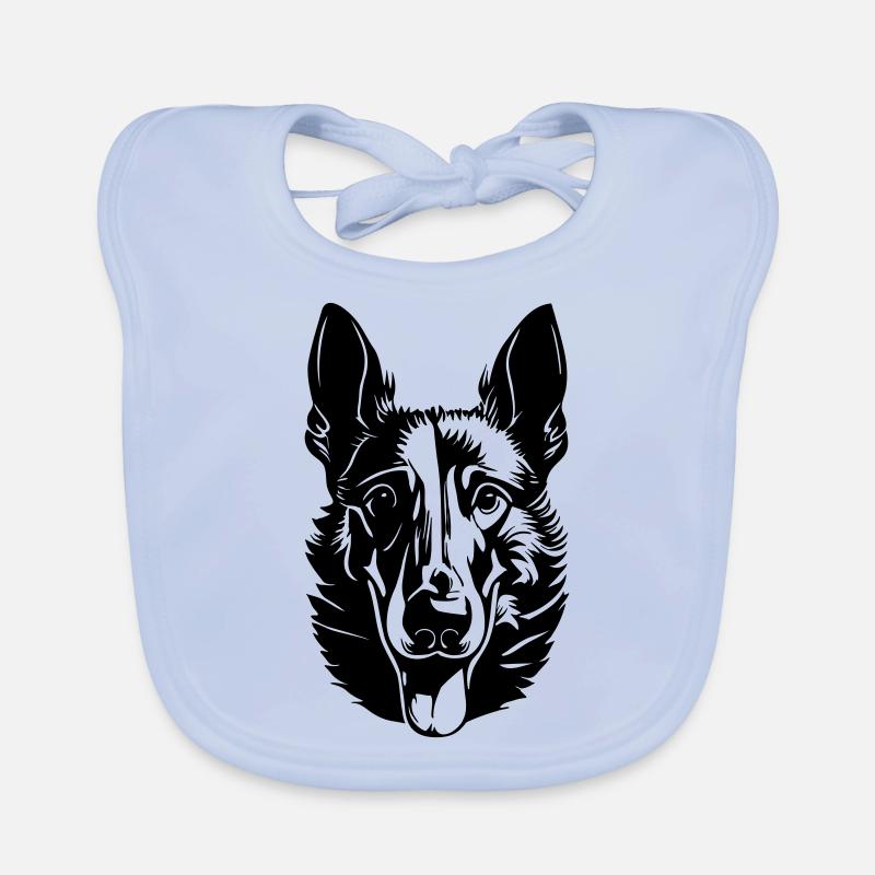 Belgischer Schäferhund Baby Bio-Lätzchen