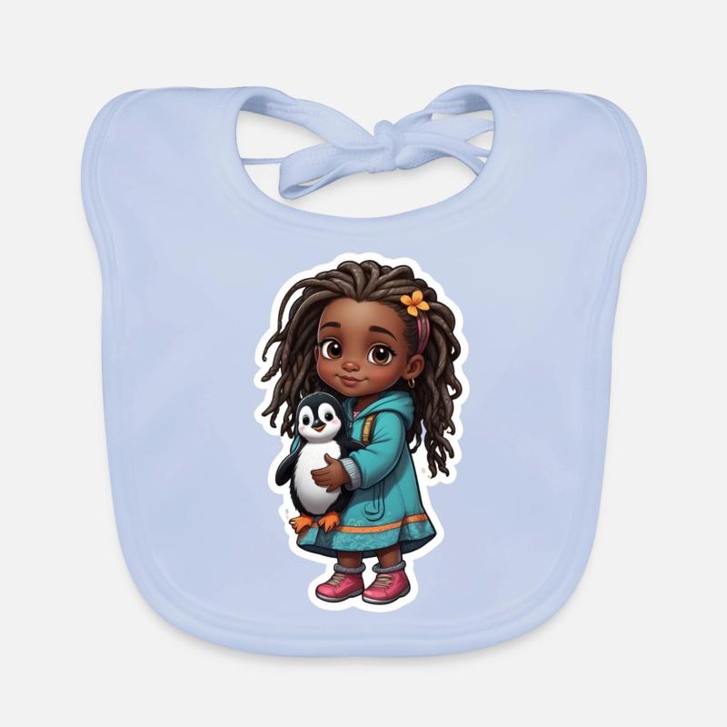 Pinguin liebe Geschenkidee Baby Bio-Lätzchen