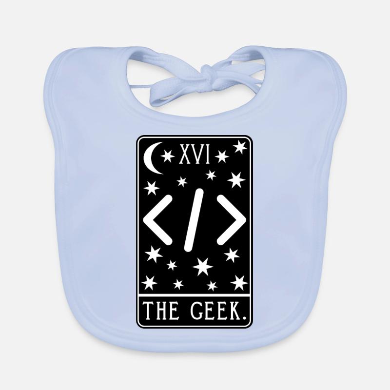 Programmer Tarot Card - Coding Geek Developer Code Organic Baby Bibs