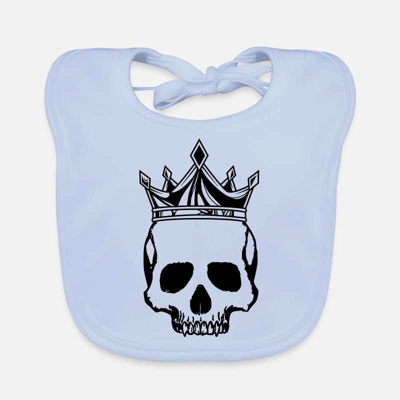 totenkopf könig krone Baby Bio-Lätzchen